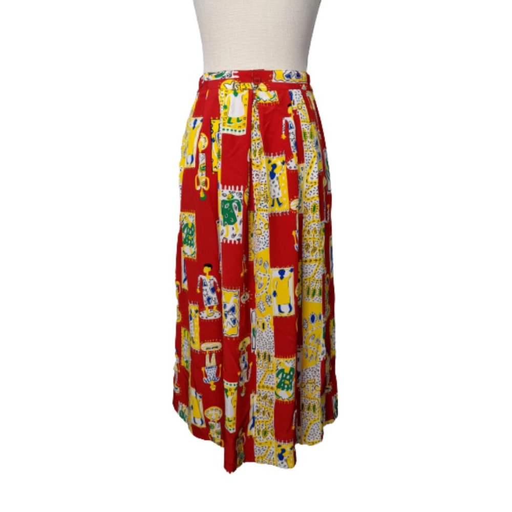 Diane von Furstenberg Vintage Abstract Maxi Skirt  12 - Picture 7 of 10